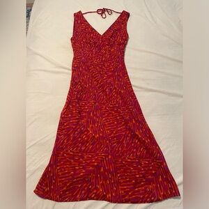 Vintage red midi dress